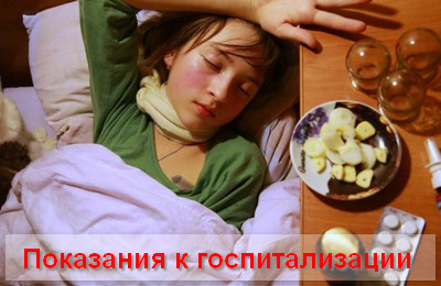 показания к госпитализации