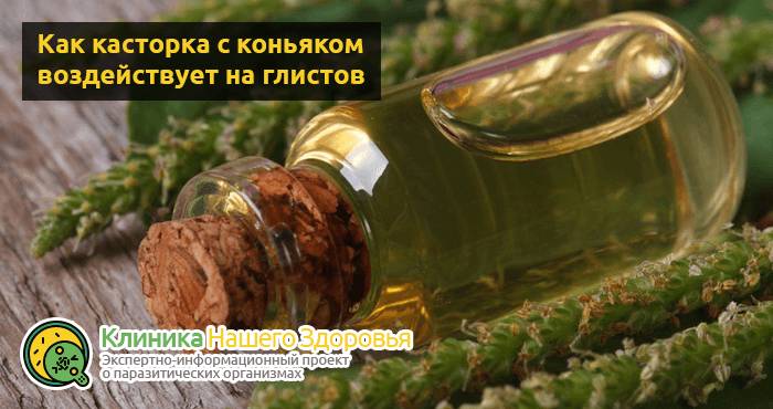 Касторка с коньяком: очищение организма от паразитов и глистов